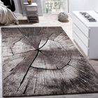 PACO HOME Tapis Design Élégant Salon Tronc D’Arbre Effet D’Optique Nature Gris Brun Beige [160x230 cm]