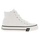 Baskets montantes blanches pour femme Mustang - Dessus/tige textile - Fermeture lacets