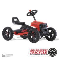 Kart à pédales BERG JEEP Buzzy Rubicon - Rouge - 4 roues - Pour enfants de 9 mois à 5 ans