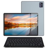 Tablette Tactile UVERBON 10,1"- 6 Go+ 128Go-Android 13.0-dix Core-Wifi 5G-Dual SIM -Caméra 8MP+13MP -avec clavier bluetooth-Gris