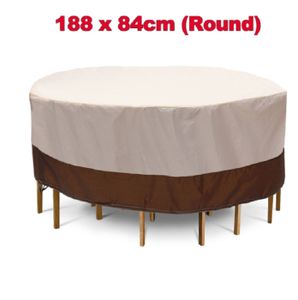 HOUSSE MEUBLE JARDIN  Table ronde housse imperméable chaise banc canapé 