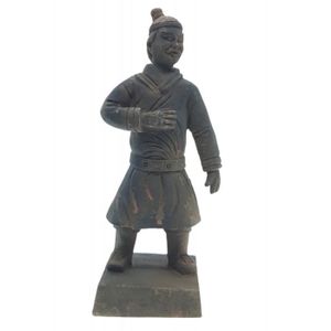 DÉCO ARTIFICIELLE Statuette guerrier chinois Qin 6 L, hauteur 14 cm,
