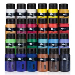 AUCHAN Lot de 5 tubes de peinture acrylique 120ml - couleurs primaires pas  cher 
