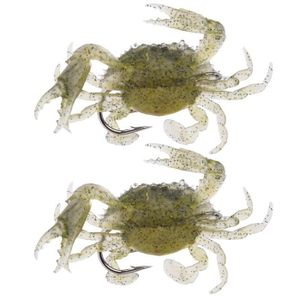 Leurre De Pêche Souple BSGP - Crabe 3D 10 Cm - Action Réaliste, Enrichi En Iode/sel/crabe - Pour Bar, Snakehead, Perche, Brochet
