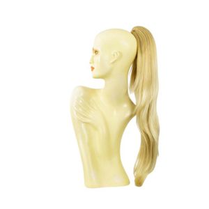 Postiche Queue De Cheval Synthétique Blanche 28 Cm - Neuf Avec étiquettes, Fixation Crabe