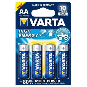 Varta 4106 – Pack de 10 Piles alcalines AA, Couleur Bleu