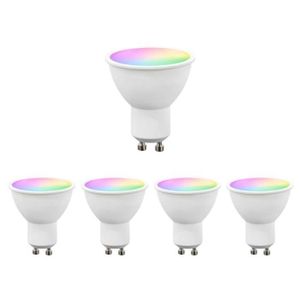 AMPOULE INTELLIGENTE Ampoule LED Connectée Wifi GU10 5.5W RGBW (Lot de 5) -  Blanc - SILUMEN