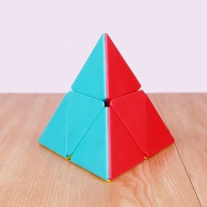 PUZZLE Sans autocollant - cube de pyramide 2x2, Sans auto