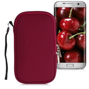 kwmobile Housse de Protection pour Smartphone M Sacoche de Protection pour T/él/éphone Portable en N/éopr/ène Cactus Vert-Fuchsia-Sable 5,5