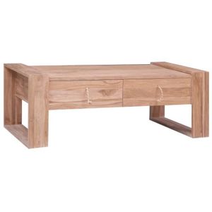 TABLE BASSE Table basse - VIDAXL - Bois de teck massif - Recta