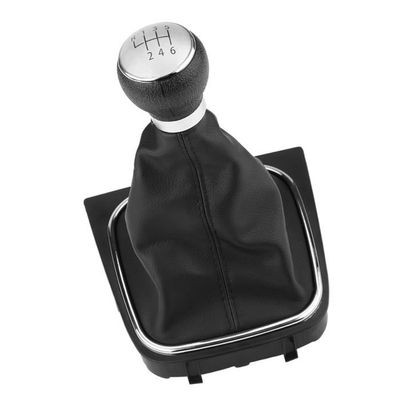 Viviance Pommeau De Levier De Vitesses 5 Vitesses + Couvre-Soufflet Compatible Citroën C4 MK1 2004-2008 - Noir