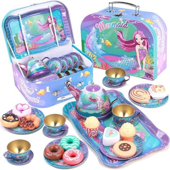 Service à Thé Pour Enfant – Dinette 42 Pièces – Cuisine Jouet – Rose