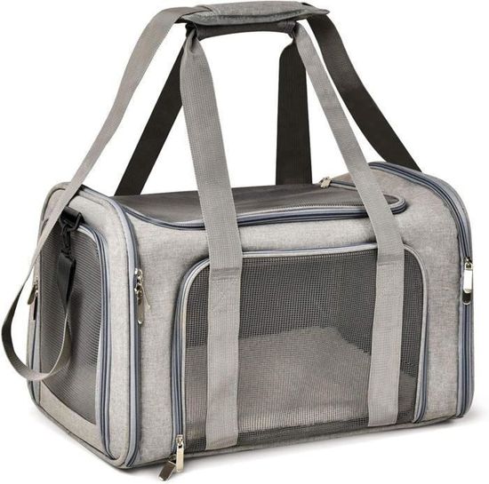 Pecute Sac De Transport Pliable Pour Petit Chien/chat - Léger, Respirant, Avec Laisse De Sécurité (couleur Kaki) - 9