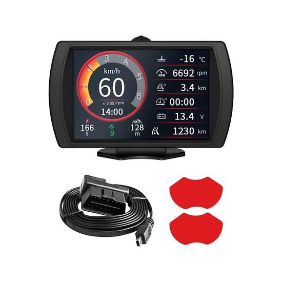 Inclinomètre numérique voiture digitale GPS Angle Pente Compteur vitesse  SUV 4x4
