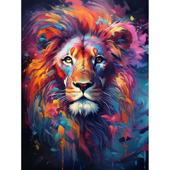Kit Broderie Diamant Chouette DIY - Déco Murale Animale 30x40cm - Loisir Créatif Relaxant