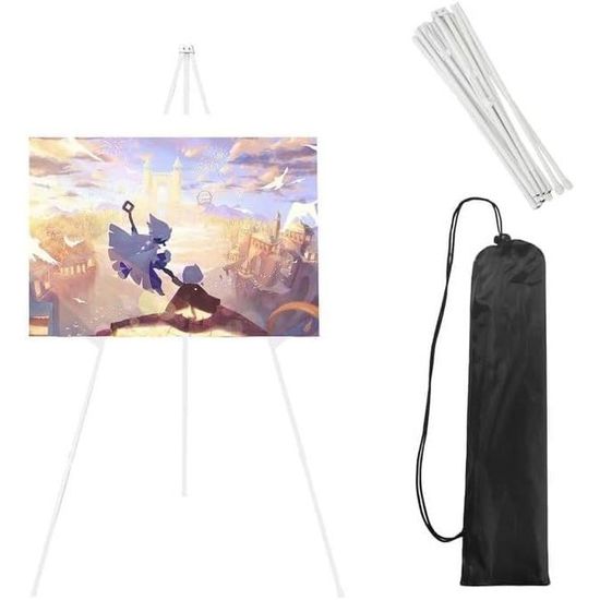 Chevalet Pliable Vankarr - Support Affiche Mariage, Peinture Ou Événement - Réglable Et Portable