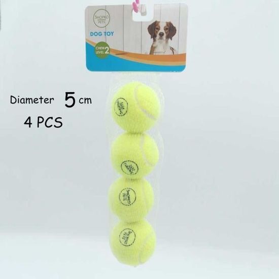Balle de tennis en caoutchouc 2 en 1 pour chien