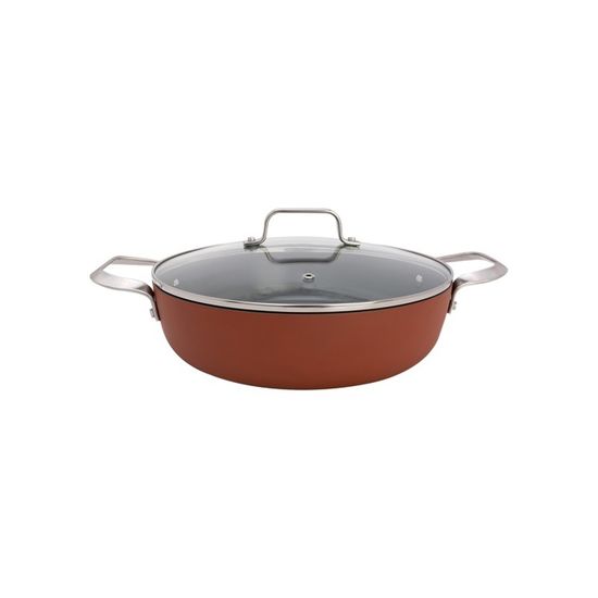 Poêle Wok Fackelmann Essential Crisp 20 Cm - Aluminium Recyclé, Revêtement Céramique Antiadhésif, Compatible Induction