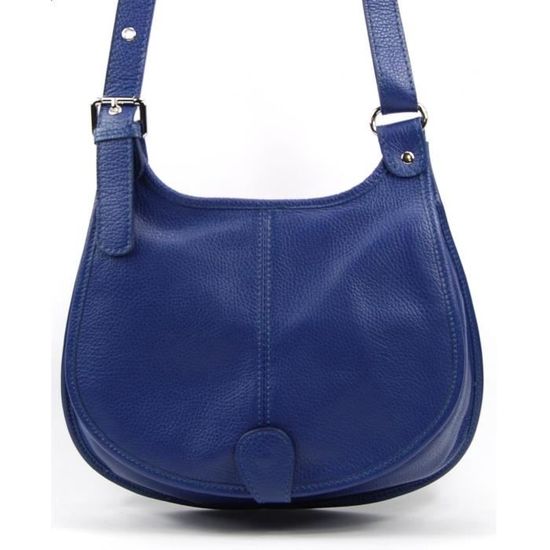 Sac à Bandoulière En Cuir Véritable Italien - Cuir Vernis Beige - Pour Femme - Occasion