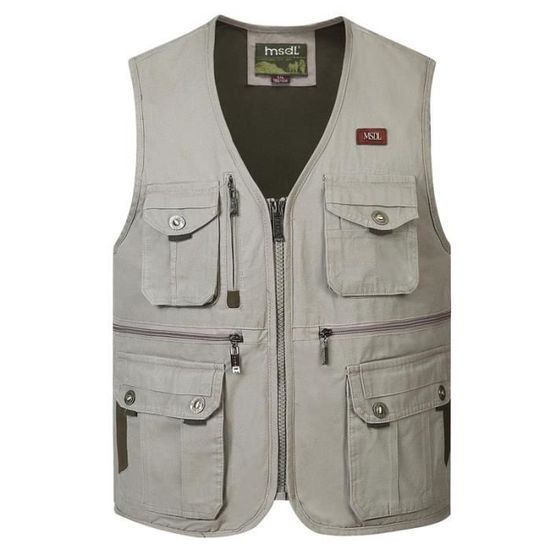 Gilet De Pêche Fox Fire – Homme Taille M – Beige – Multi-poches Et Filet