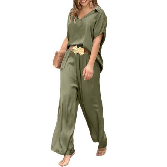 Ensemble Tailleur Femme 2 Pièces - Sans Manches Et Pantalon - Chic Et Élégant
