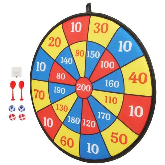 DoYourDart Cible De Fléchettes En Sisal – Kit Complet Avec 6 Fléchettes En Acier 19,7 G, Surround, Fil Fin, Auto-cicatrisant – Pour Débutants Et Pros
