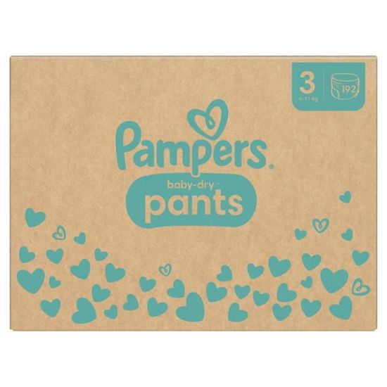 Couches Pampers baby dry taille 2 carton de 124 - Pampers | by Kiabi