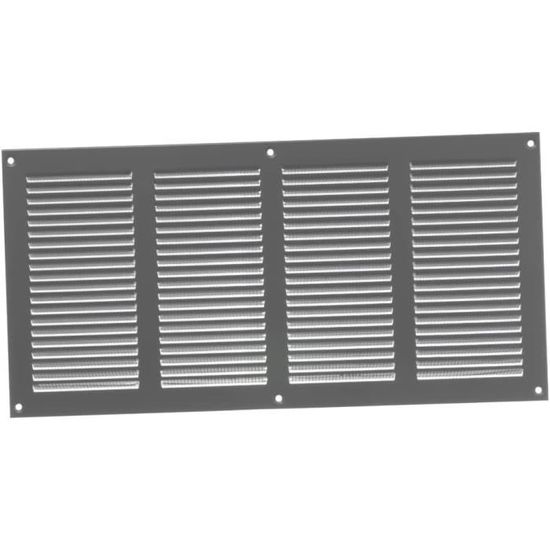 Grille De Ventilation En Métal 250 X 250 Mm – Beige, Marron, Gris, Noir, Avec Filet Anti-insectes Pour évacuation/ventilation (marron