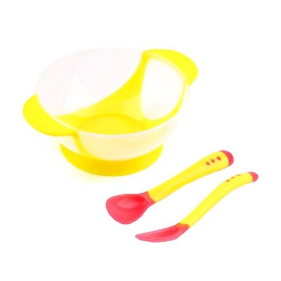 Cuillère Bébé En Silicone Avec Détection De Température - Tête Ronde Douce, Sécurité Pour Gencives, 10 Cm