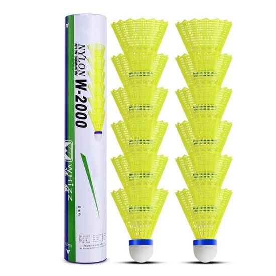 Dmantis Lot De 12 Volants De Badminton D513 En 1 Durables Hybird En Plumes De Canard Pour Jeux D'intérieur Et D'extérieur