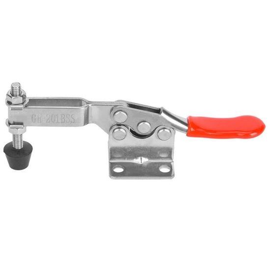 Pince à Basculer Sauterelle En Acier Inox 304 - Capacité 136kg, Serrage Vertical/Horizontal - Pour Menuiserie, Soudure, Atelier