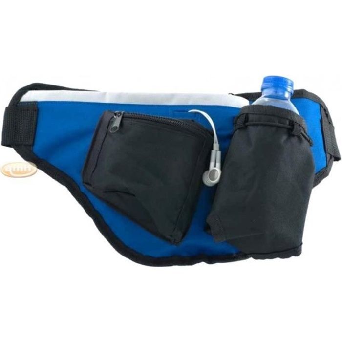 Ceinture sport téléphone sacoche banane Bleu