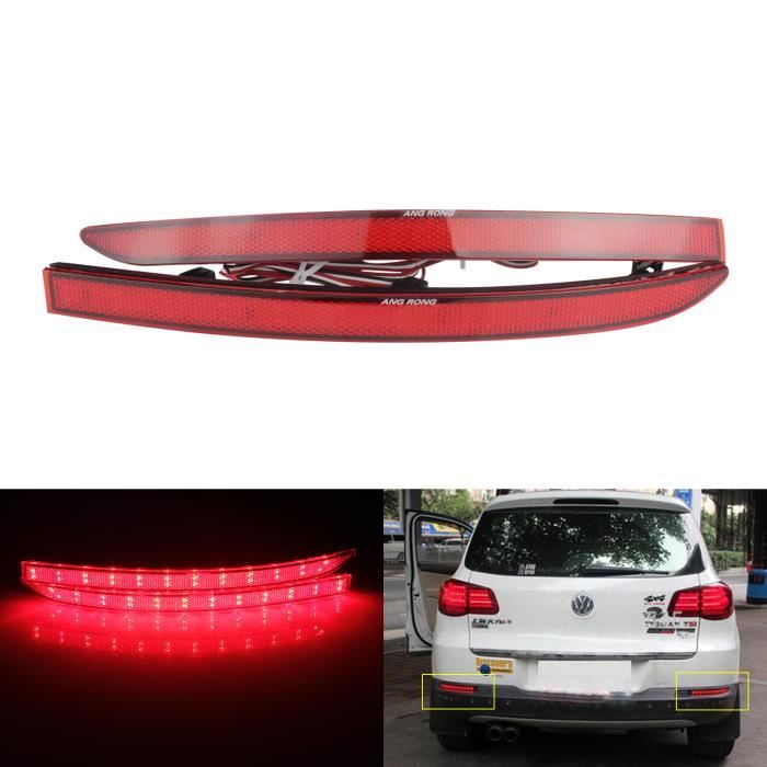 G+D Rouge LED Pare-chocs Réflecteur Feu Stop Arrière Ampoules pour VW Tiguan 5N 2008-2015
