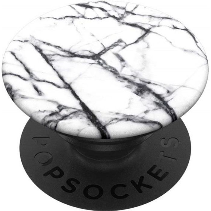 PopSockets - Support et Grip Interchangeable pour Smartphone et Tablette - Dove White Marble - 800997