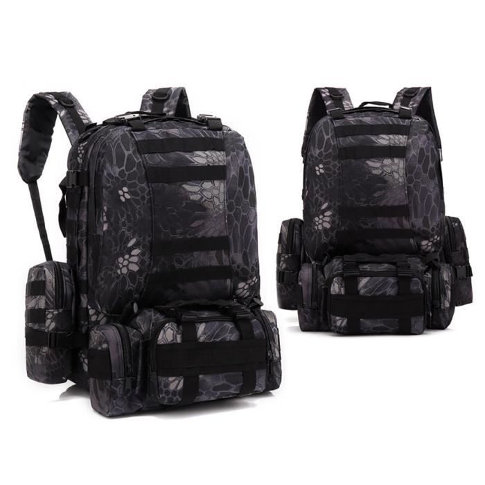 55L Molle Outdoor Bag Camping Randonnée Trekking Sac à dos BRF90606010E_7274