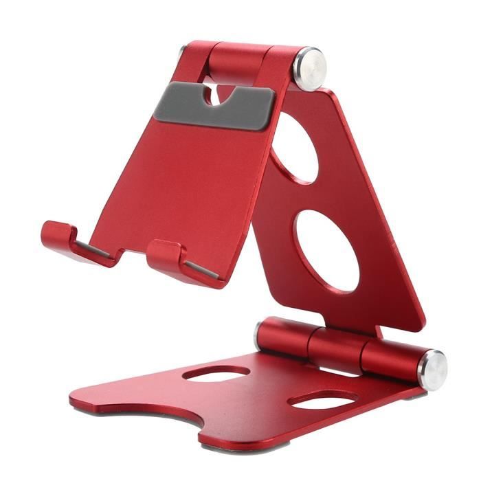 métal Support Mobile Support portable pliable Téléphone Stents Support de téléphone portable-Métal pliable rouge de support de