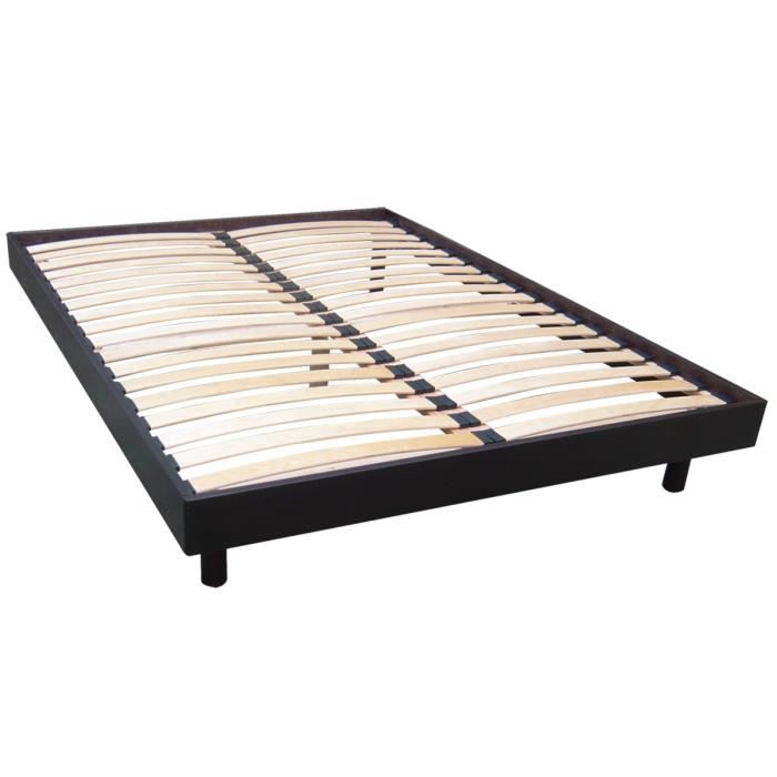 NEOKIT - Sommier Démontable 160x200 Wengé