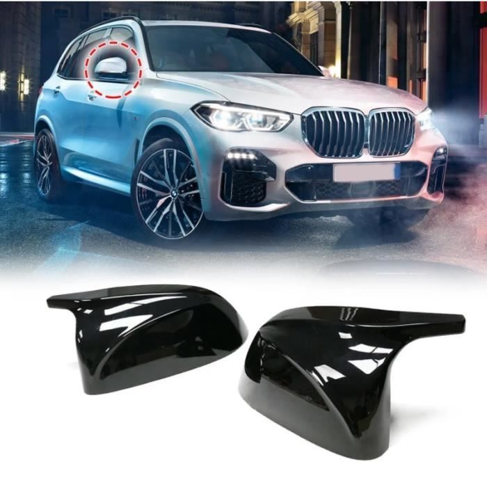 2 COQUE RETROVISEUR LOOK M NOIR BRILLANT POUR BMW X3 G01 X4 G02 X5 G05 X6 G06 X7 G07