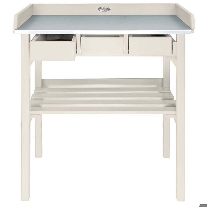 Esschert Design Banc de travail de jardin Blanc CF29W