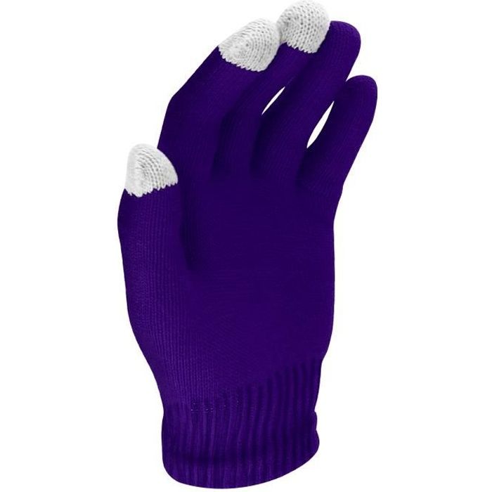 Gants Tactiles Universelle Fluidité Tactile Conservée Extensible Féminin Violet