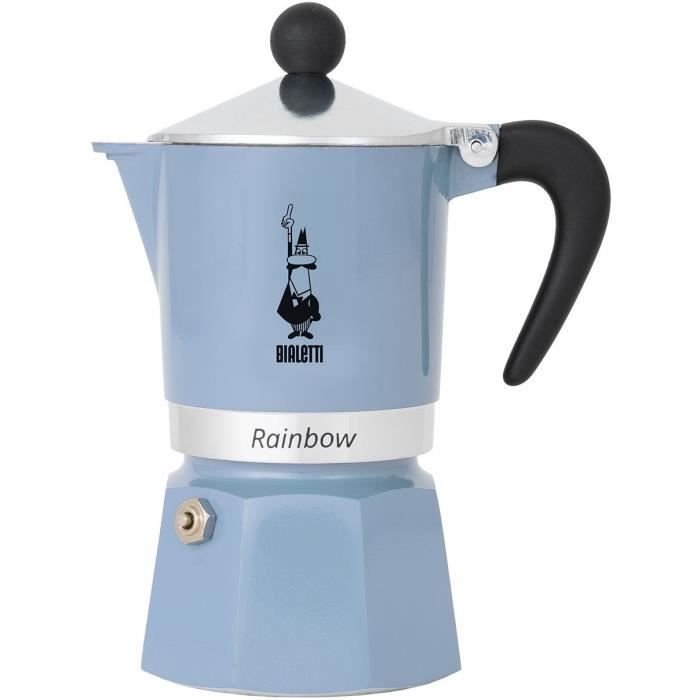 Bialetti Machine à Expresso pour 6 Tasses, Aluminium, Bleu Clair, 30 x 20 x 15 cm - 5043