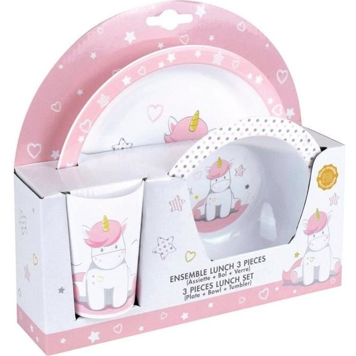 FUN HOUSE Set Repas Licorne Pour Enfant