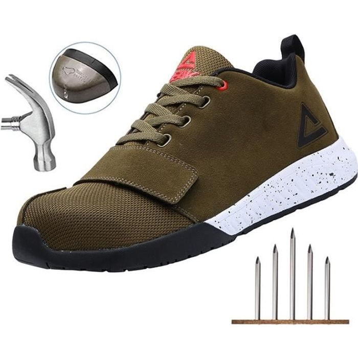 PEAK Chaussure de Securité Homme Femme Legere Confortable Chaussures de Travail Basket de Securite Homme Embout de Protection en Aci