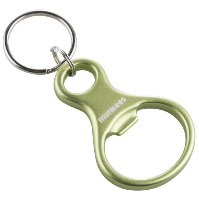Munkees ouvre-bouteille en acier vert en forme de 8 5,3 cm