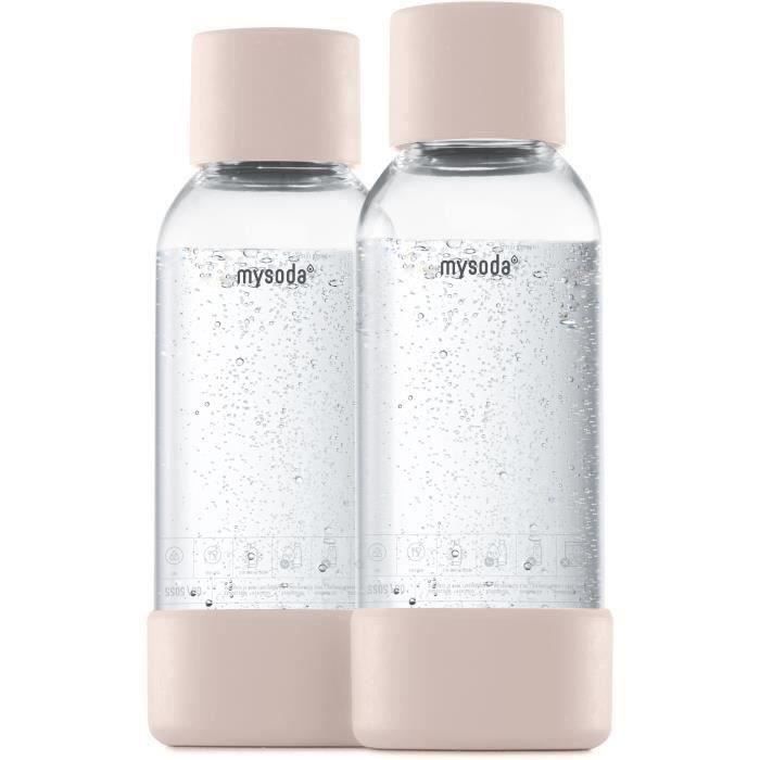 MYSODA - Pack de 2 bouteilles Nude PET et Biocomposite 0,5L