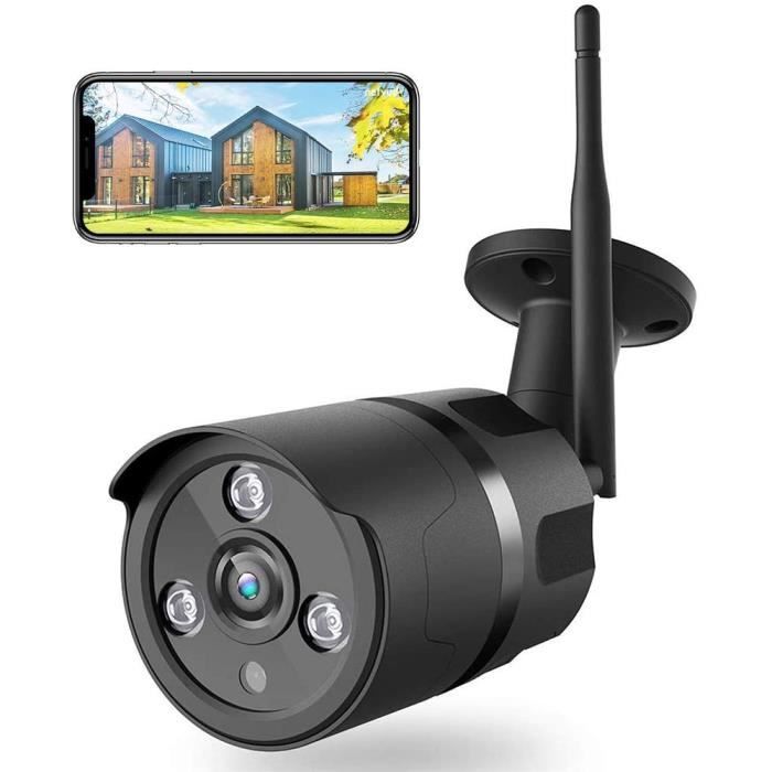 Caméra de Surveillance WiFi Extérieure Netvue 1080P Full HD Vidéo Surveillance Compatible avec Alexa SD jusqu'à 128G