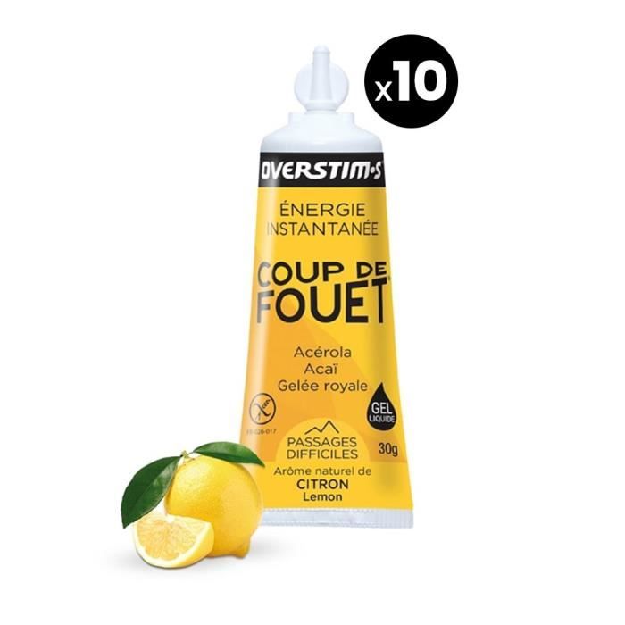 OVERSTIMS - Coup de Fouet - Energie Instantanée - Citron - 10x30g
