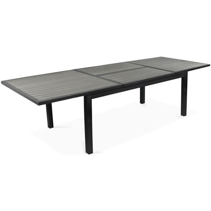 Table de jardin - 300 x 97 x 75 cm - Bois composite - Oviala - Marron