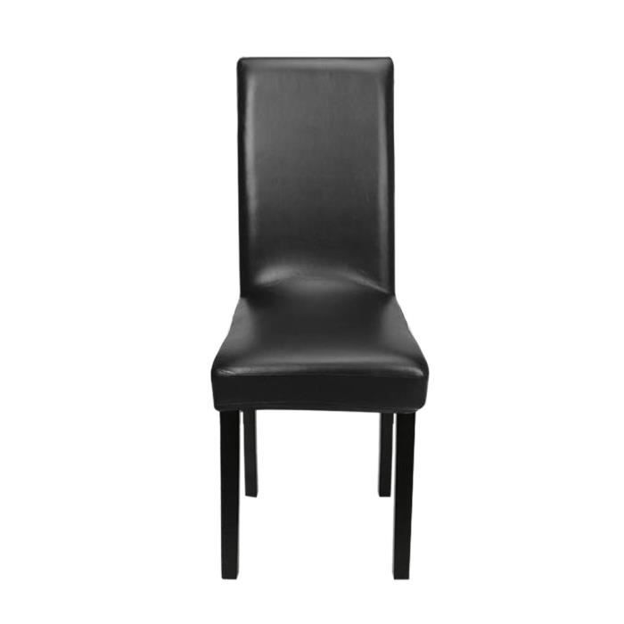 Cuir Solide D'Unité Centrale ImperméAble et RéSistant à L'Huile Housse de Chaise de Salle à Manger Extensible Housse pour la Maison
