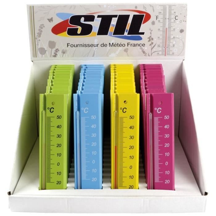 STIL - Thermomètre en bois - 48 pièces